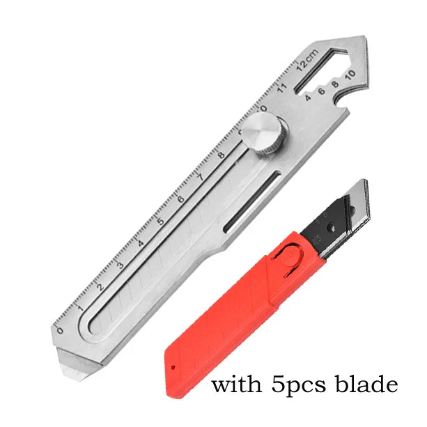 3cr13 Stainless Steel Utility Knife Bottle Opener Hexagonal Screwdriver Window Breaker Caliper Cable Bender Multi-Function Tool