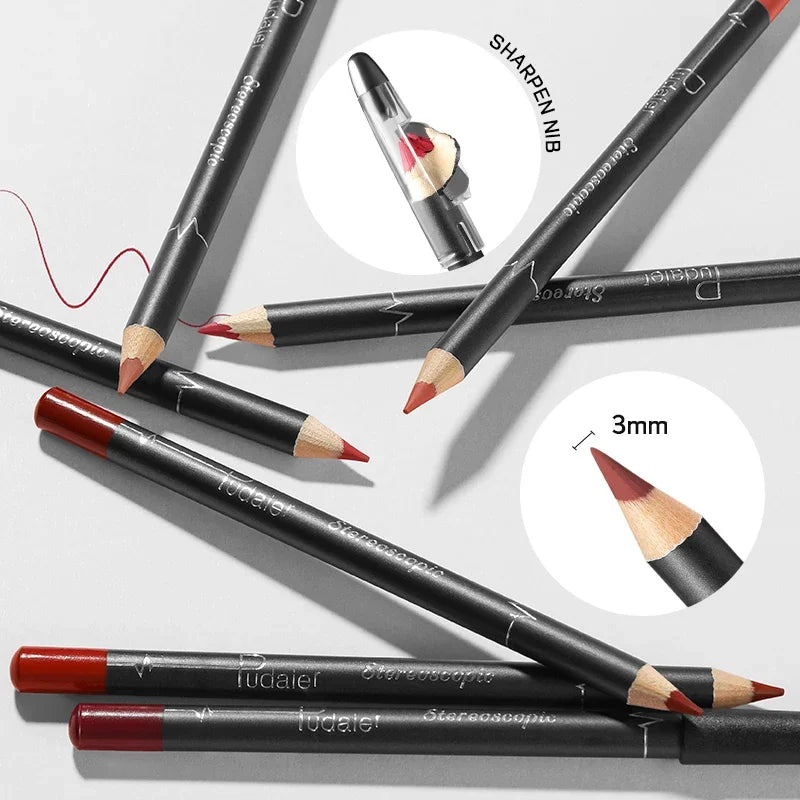 Matita Labbra Waterproof Matte — Lunga Durata 12 Colori