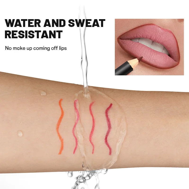 Matita Labbra Waterproof Matte — Lunga Durata 12 Colori